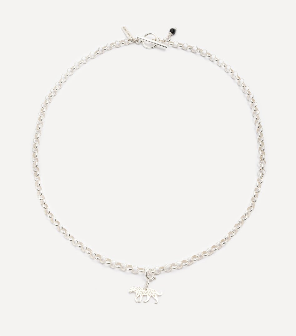 Srebrny naszyjnik z zawieszkami typu charms