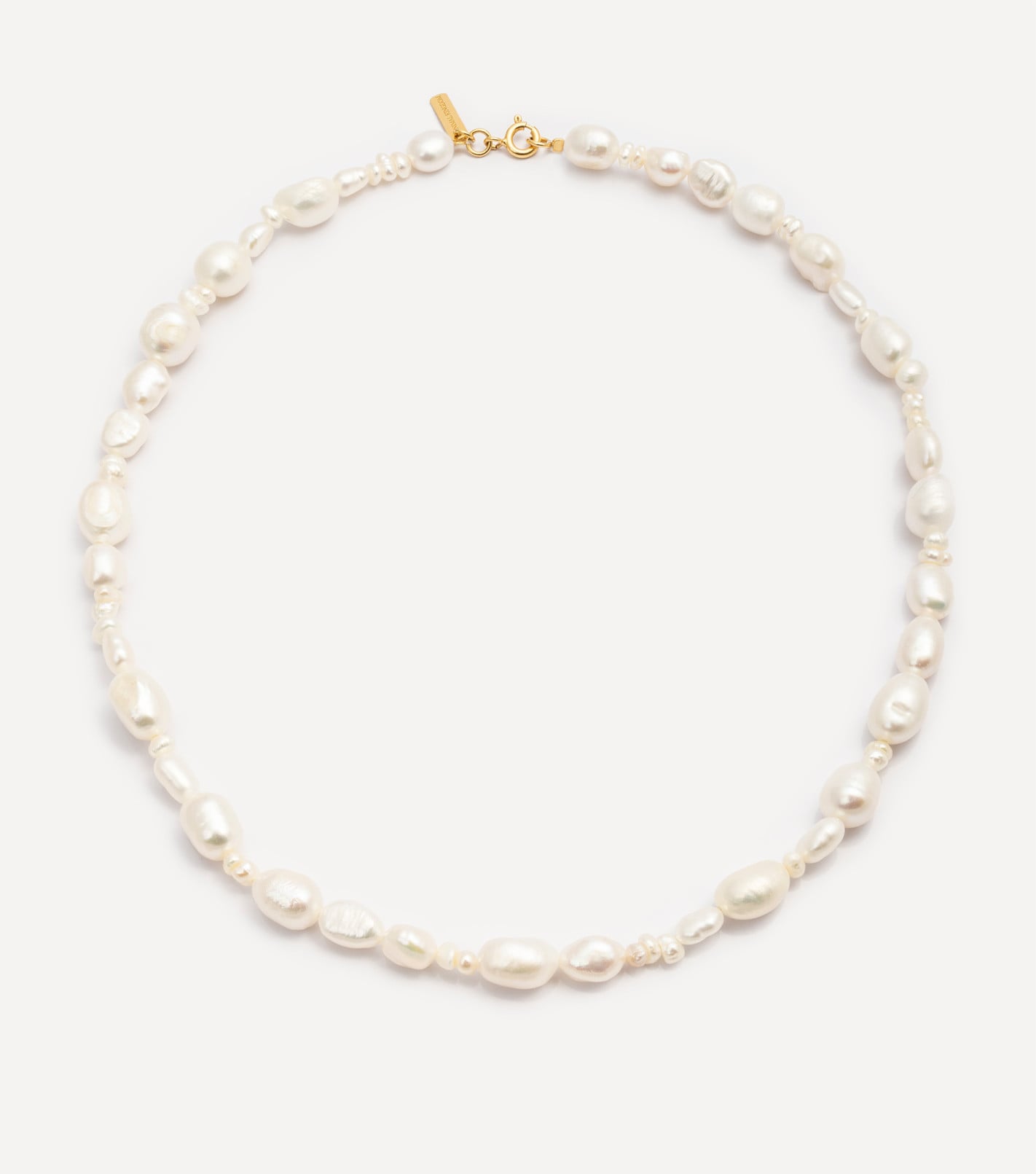 Pozłacany choker z perłami